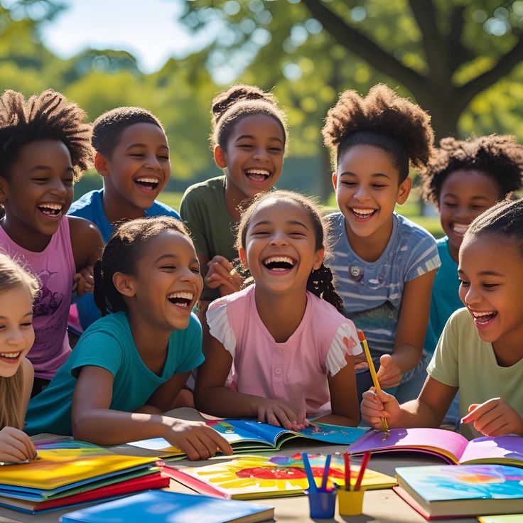 Children taking part in a group learning activity